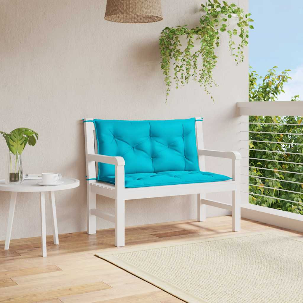 vidaXL Gartenbank-Auflagen 2 Stk. Türkis 100x50x7 cm Stoff