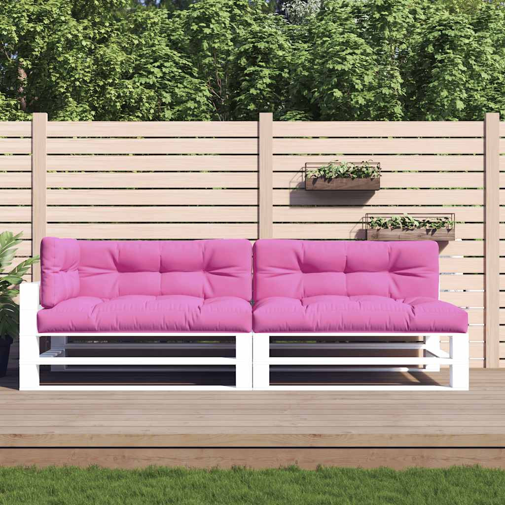 vidaXL Palettenkissen 5-tlg. Rosa Stoff