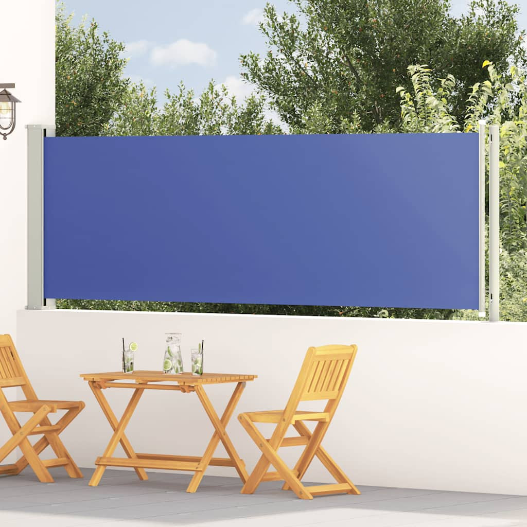 vidaXL Seitenmarkise Ausziehbar 117x600 cm Blau