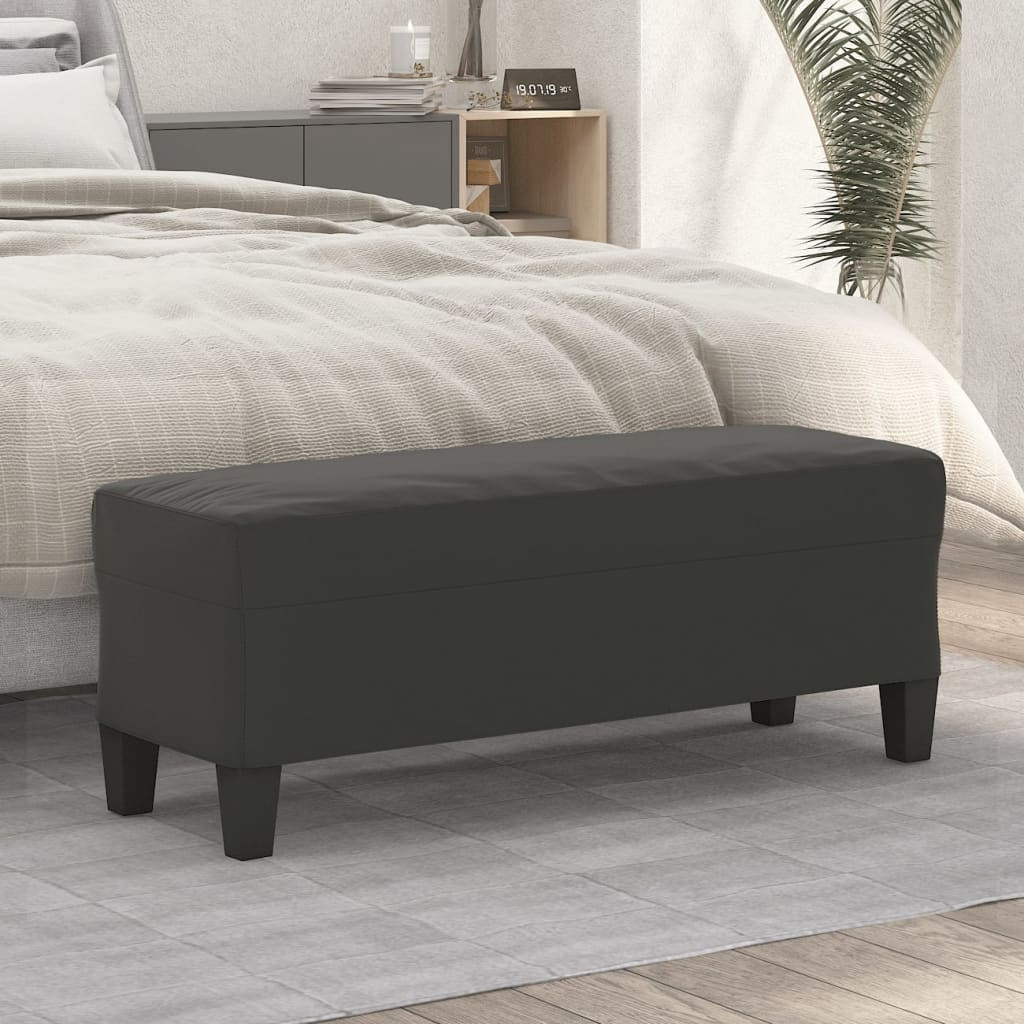 vidaXL Sitzbank Dunkelgrau 100x35x41 cm Mikrofasergewebe
