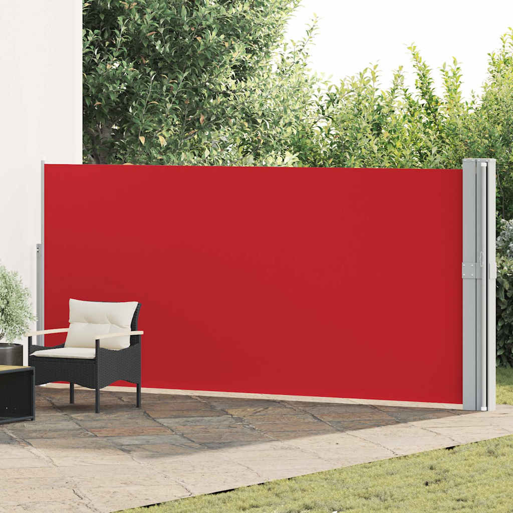 vidaXL Ausziehbare Seitenmarkise 170x1200 cm Rot