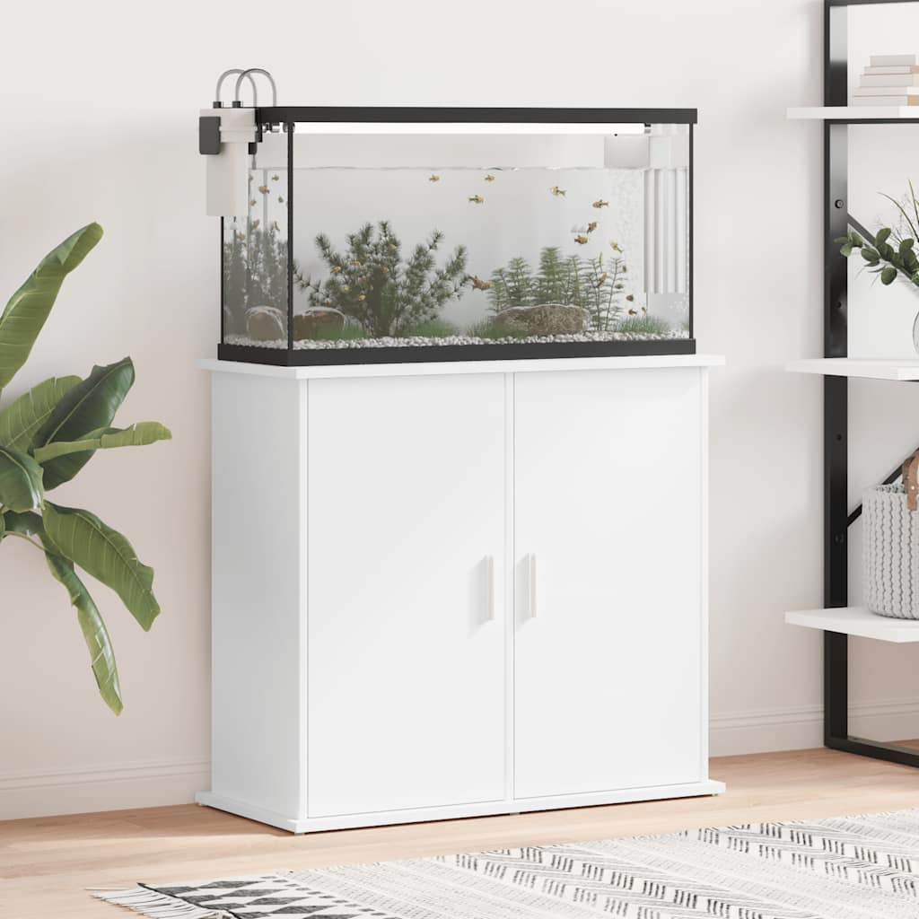 vidaXL Aquariumständer Weiß 81x36x73 cm Holzwerkstoff