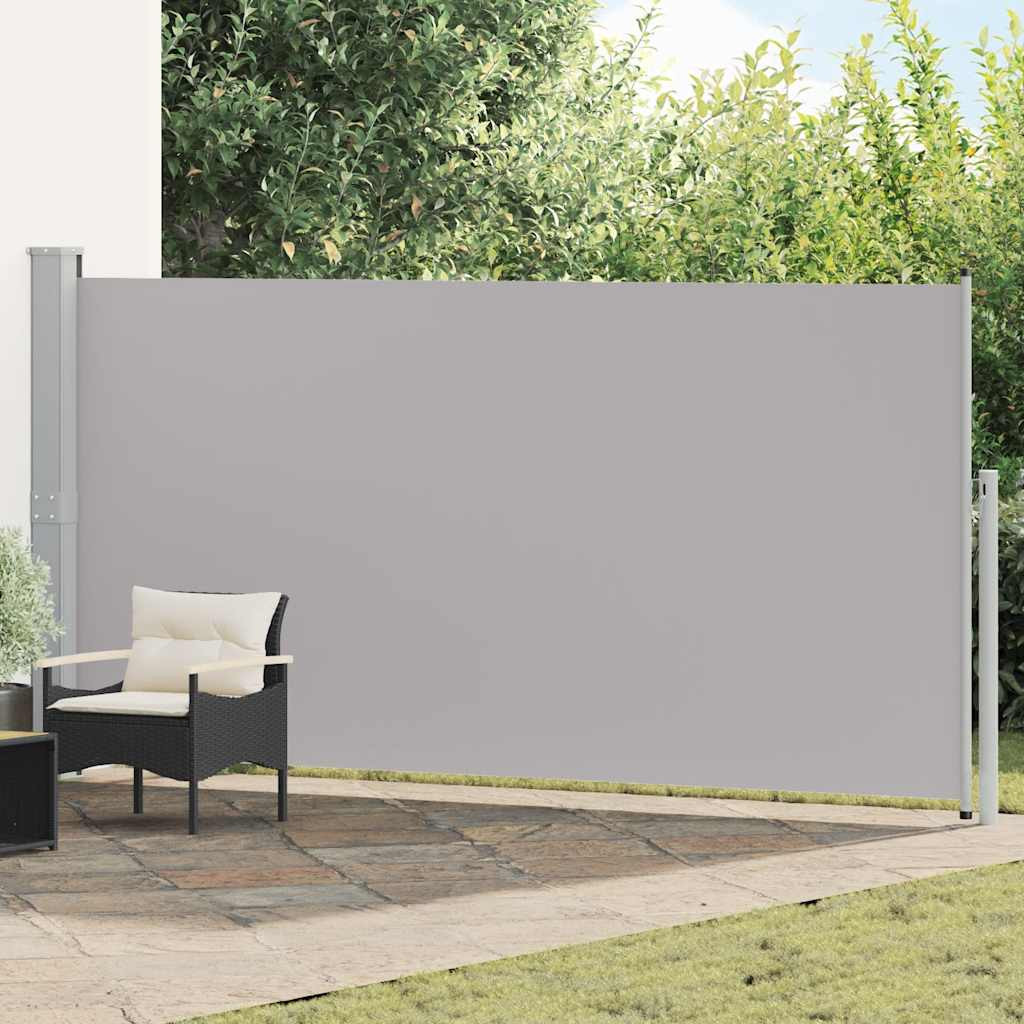 vidaXL Ausziehbare Seitenmarkise 160x500 cm Grau