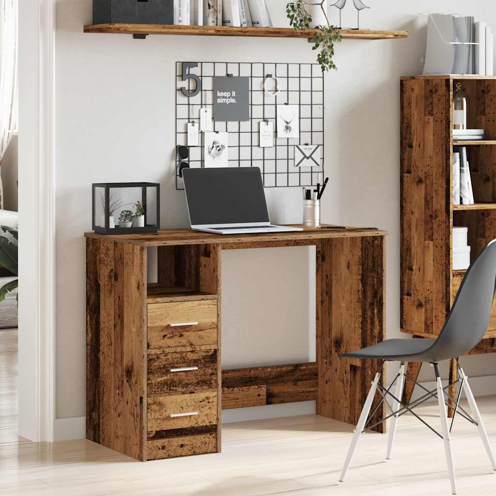 vidaXL Schreibtisch Altholz-Optik 102x50x76 cm Holzwerkstoff