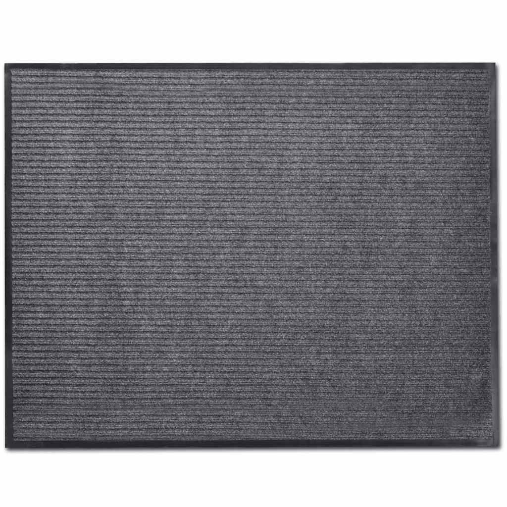 vidaXL Türmatte Grau 90 x 60 cm PVC
