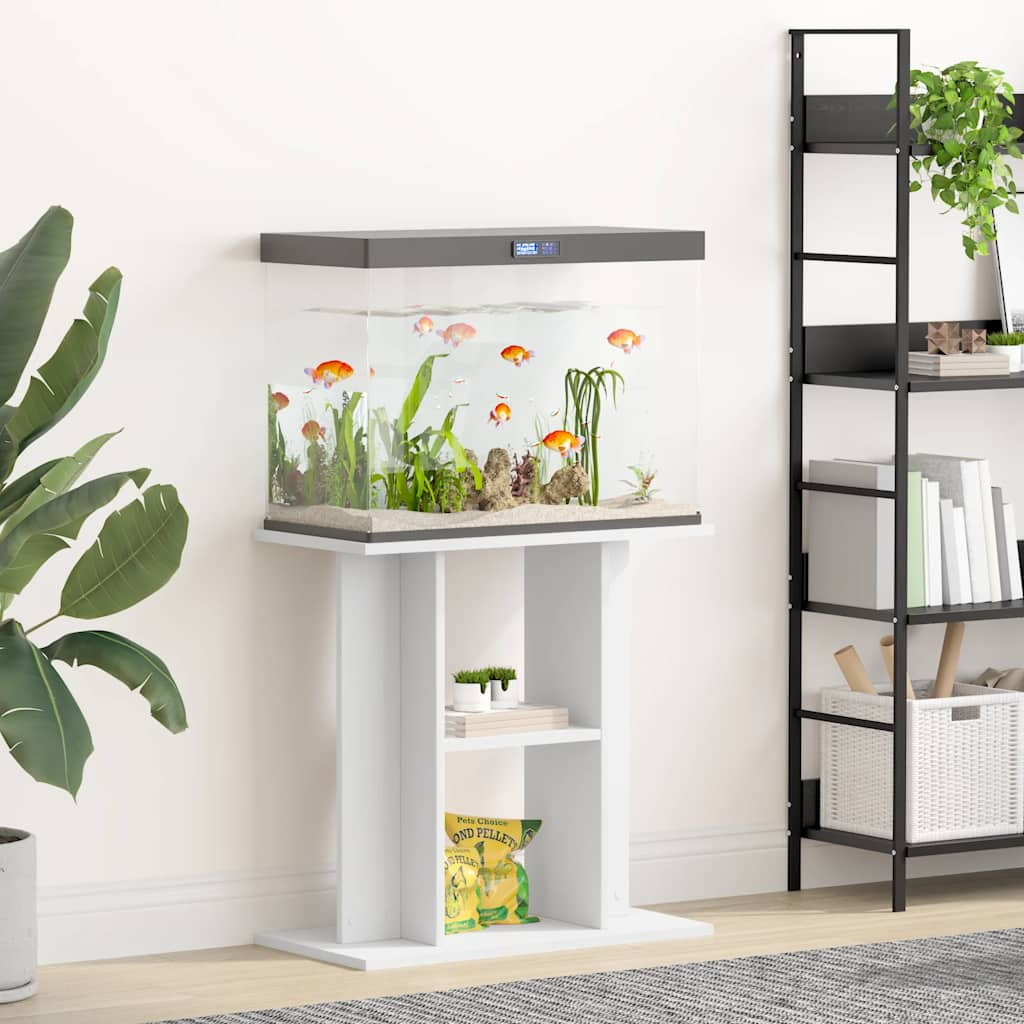vidaXL Aquariumständer Weiß 60x30x60 cm Holzwerkstoff