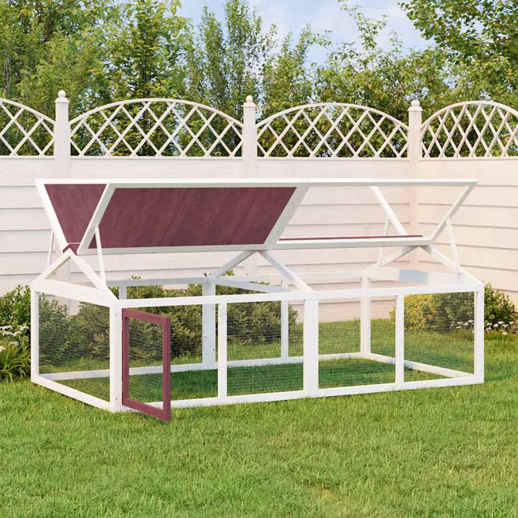 vidaXL Freilaufgehege Mokka 200x112,5x74 cm Massivholz Kiefer
