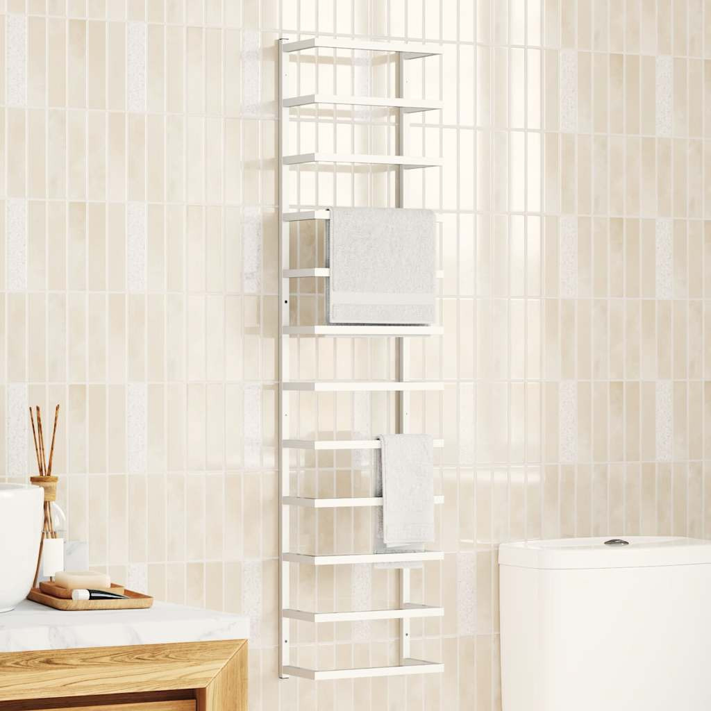 vidaXL Handtuchständer Weiß 24x12x96 cm Stahl