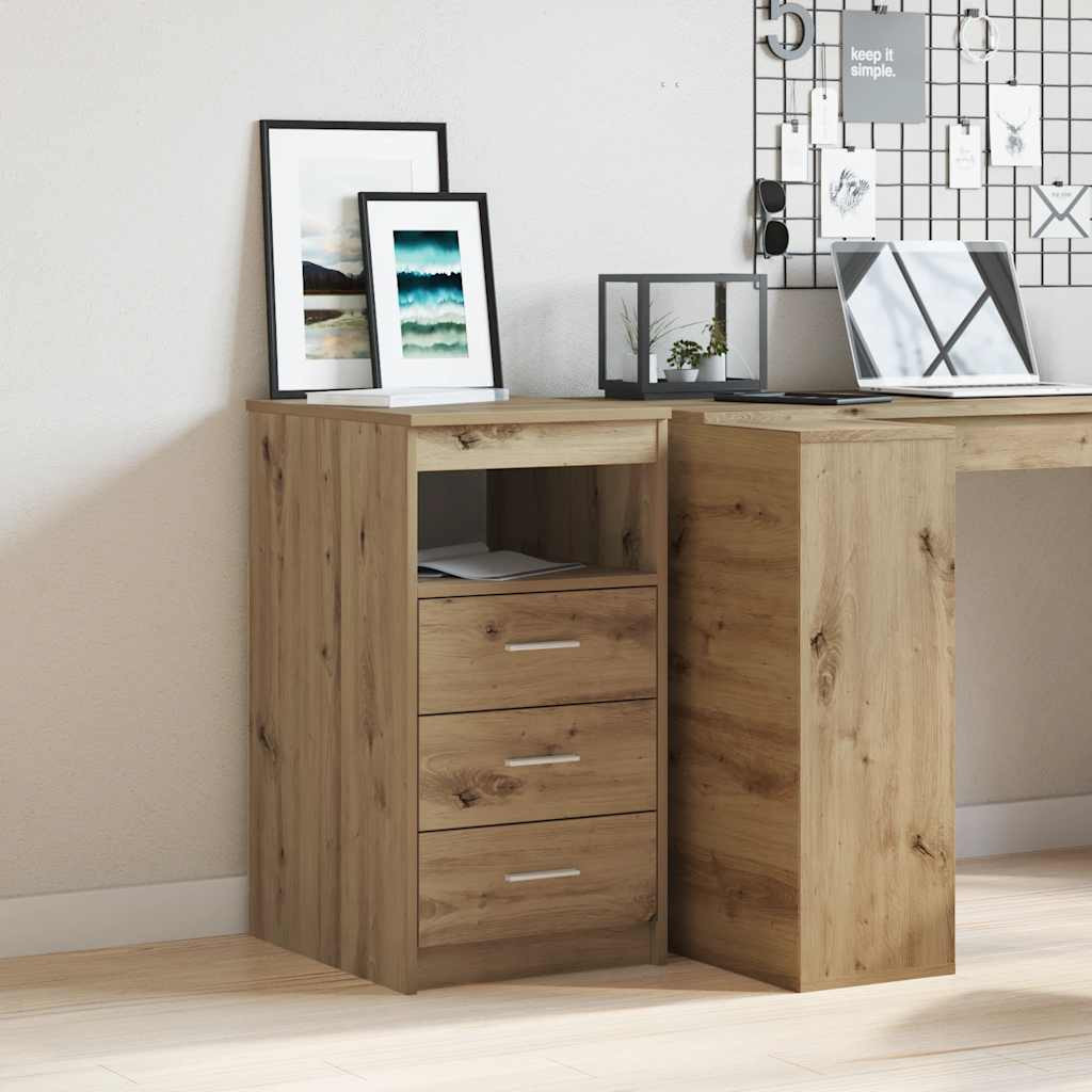 vidaXL Schubladenschrank Artisan-Eiche 40x50x76 cm Holzwerkstoff