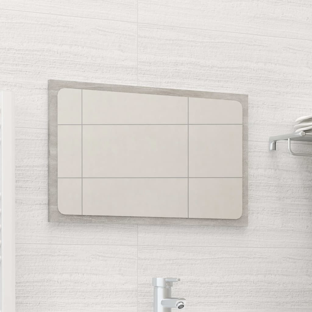 vidaXL Badspiegel Betongrau 60x1,5x37 cm Holzwerkstoff
