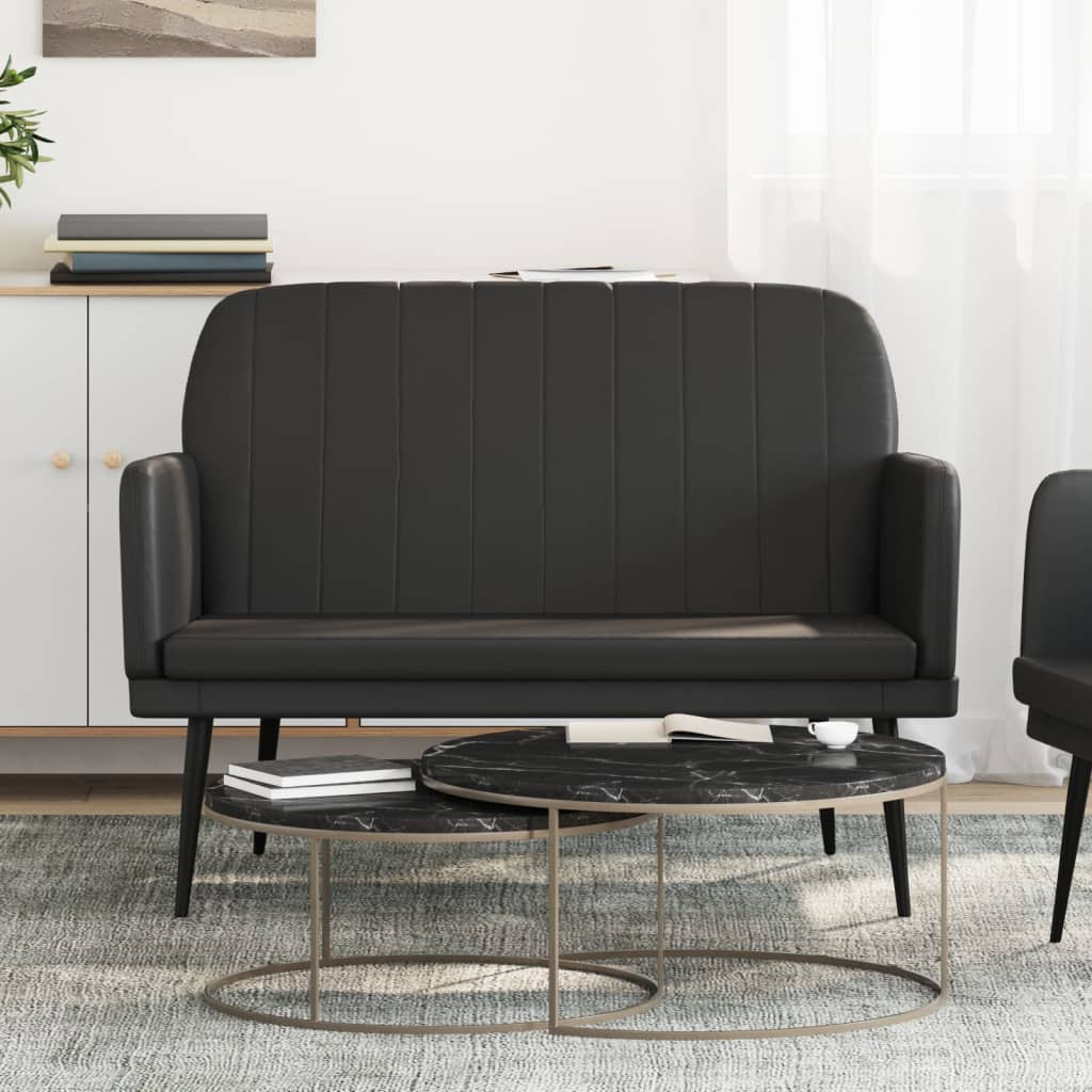 vidaXL Sitzbank Schwarz 107x80x81 cm Kunstleder