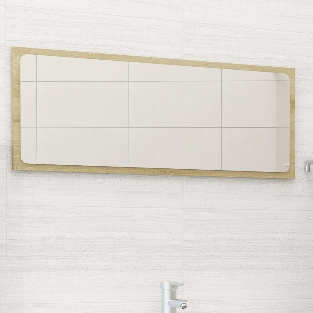 vidaXL Badspiegel Sonoma-Eiche 90x1,5x37 cm Holzwerkstoff