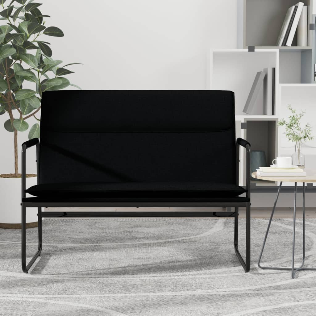 vidaXL Sitzbank Schwarz 100x64x80 cm Stoff