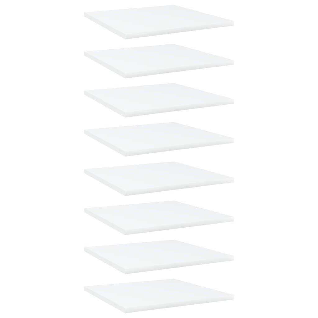 vidaXL Bücherregal-Bretter 8 Stk. Weiß 40x40x1,5 cm Holzwerkstoff