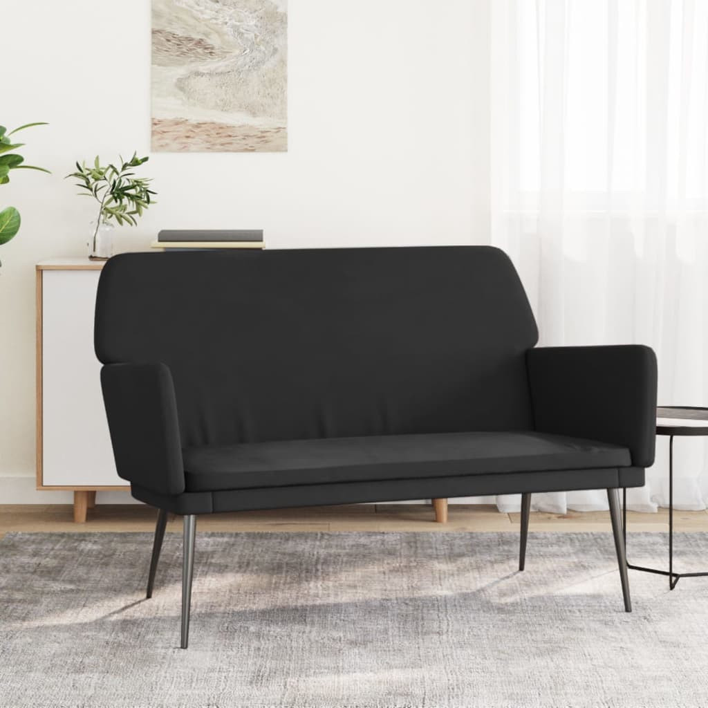 vidaXL Sitzbank Schwarz 108x79x79 cm Samt