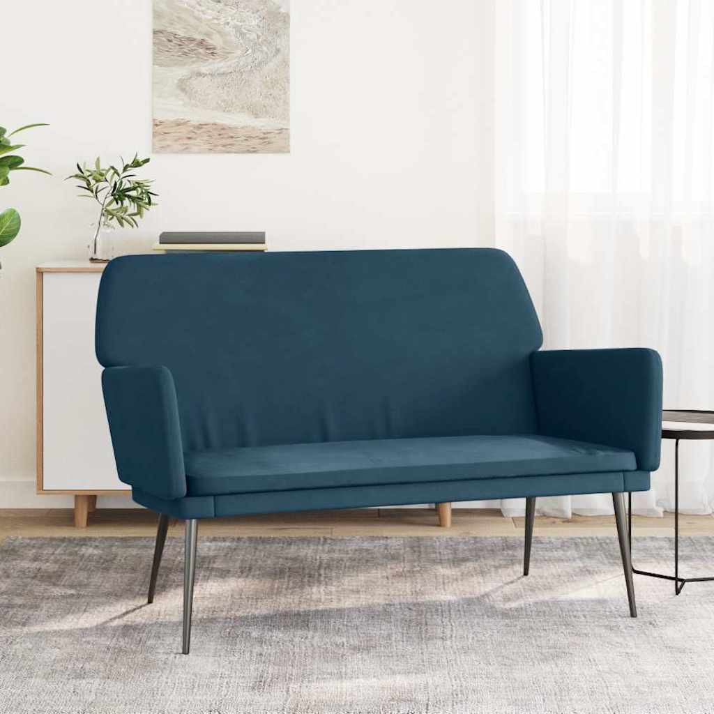 vidaXL Sitzbank Blau 108x79x79 cm Samt