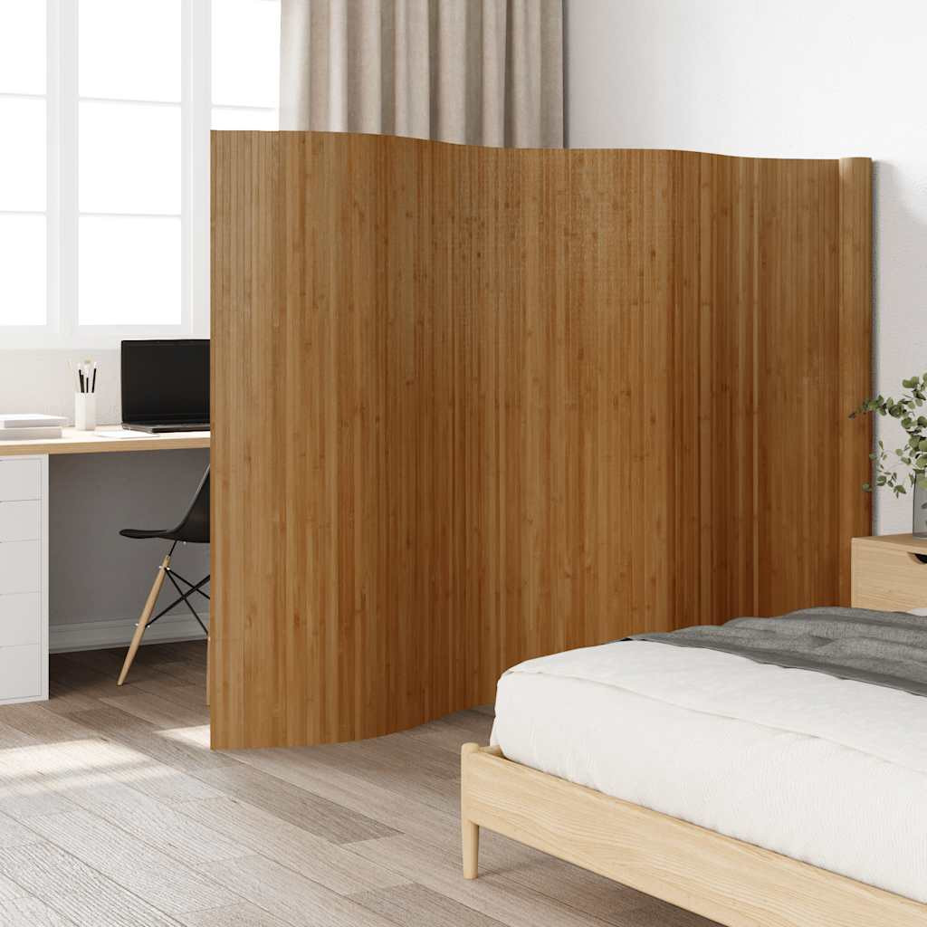 vidaXL Paravent Braun Breite 600 cm Höhe 165 cm Bambus