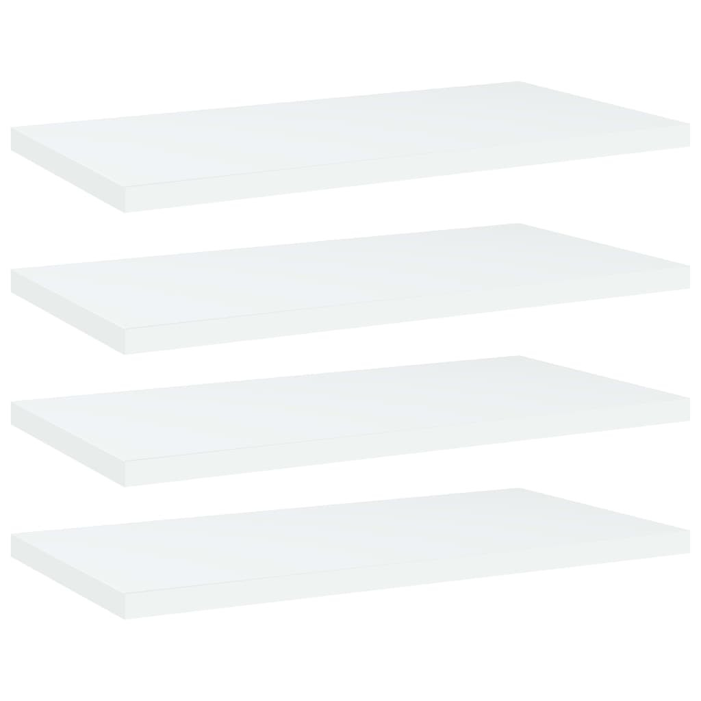 vidaXL Bücherregal-Bretter 4 Stk. Weiß 40x20x1,5 cm Holzwerkstoff