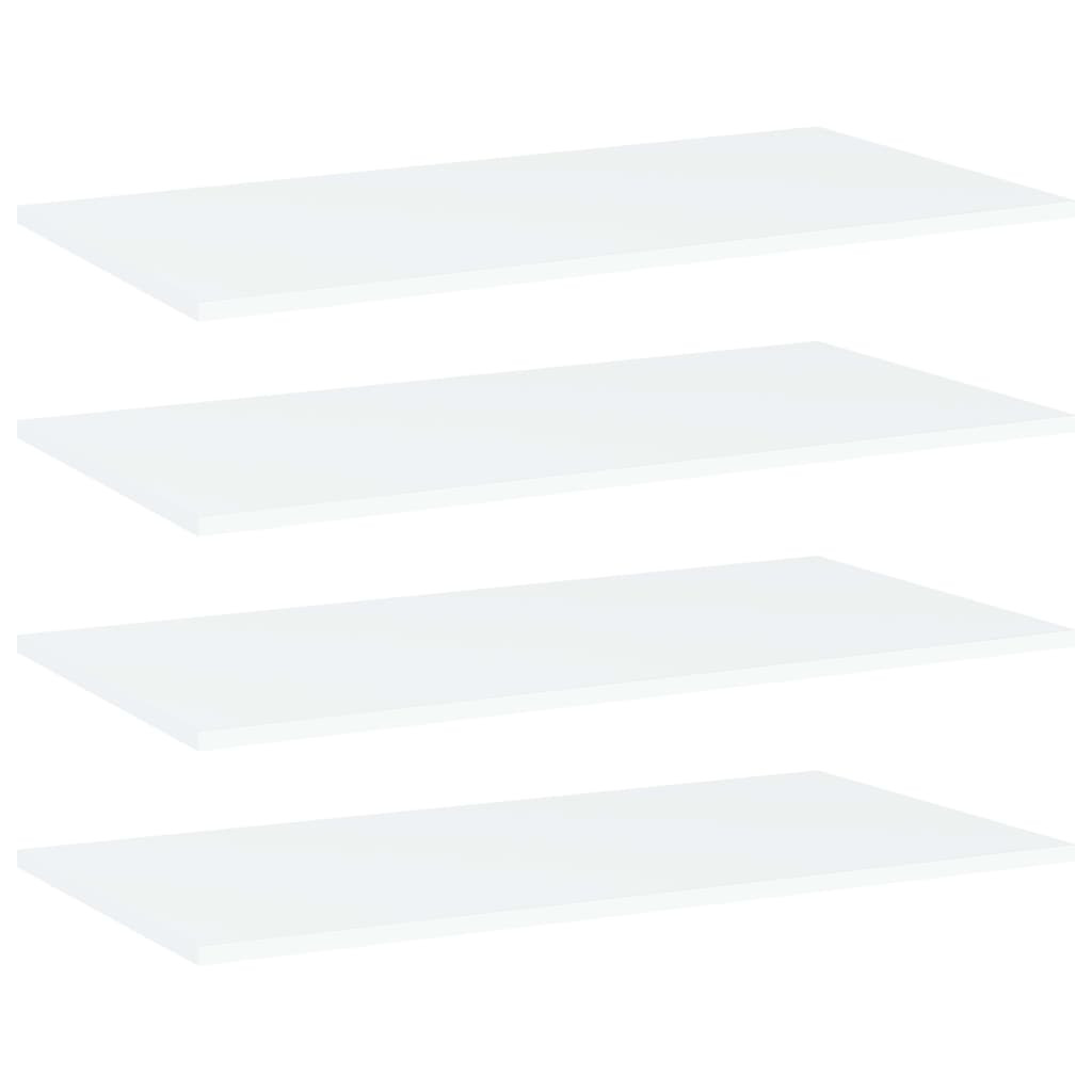 vidaXL Bücherregal-Bretter 4 Stk. Weiß 80x40x1,5 cm Holzwerkstoff