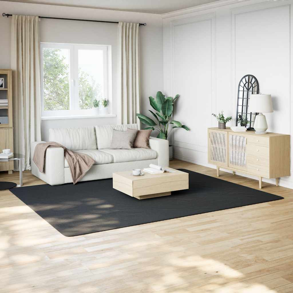 vidaXL Shaggy-Teppich Schwarz 240x305 cm Polyester
