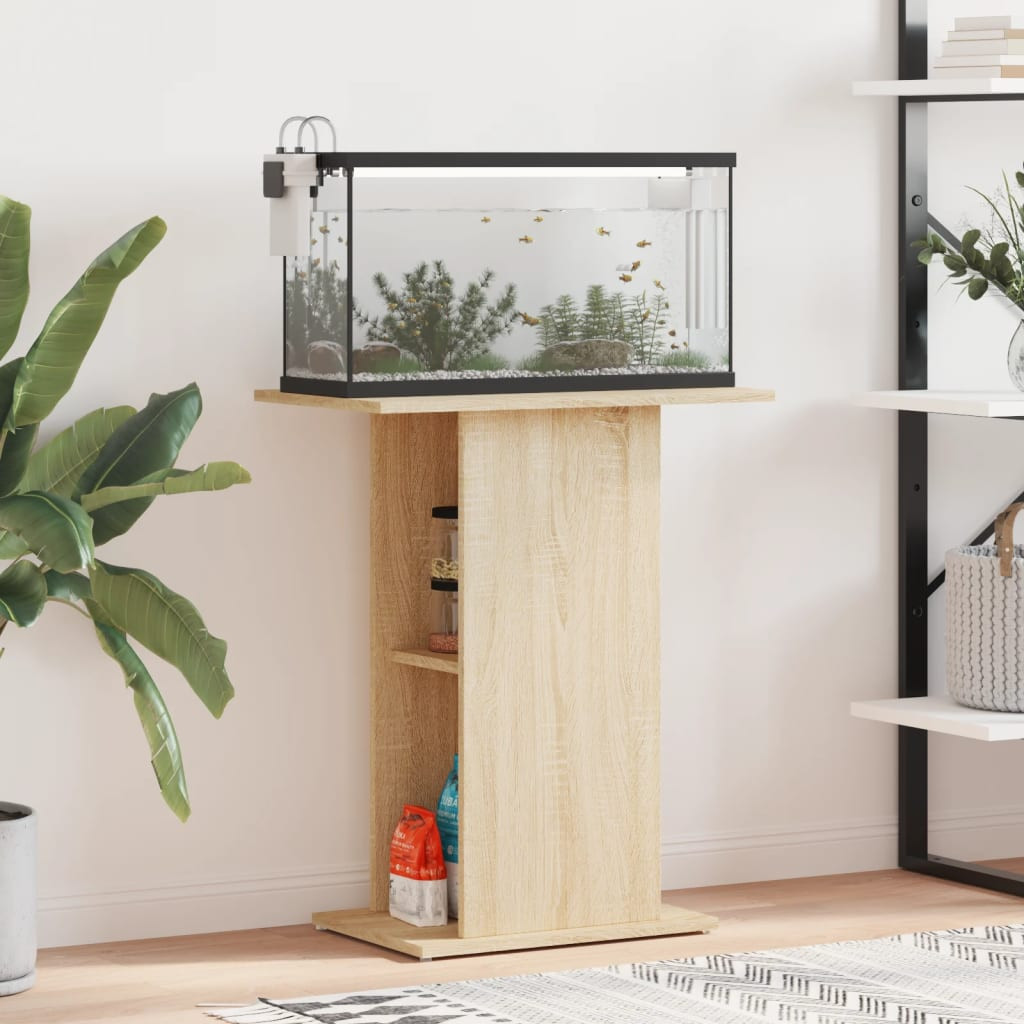 vidaXL Aquariumständer Sonoma-Eiche 60,5 x 36 x 72,5 cm Holzwerkstoff