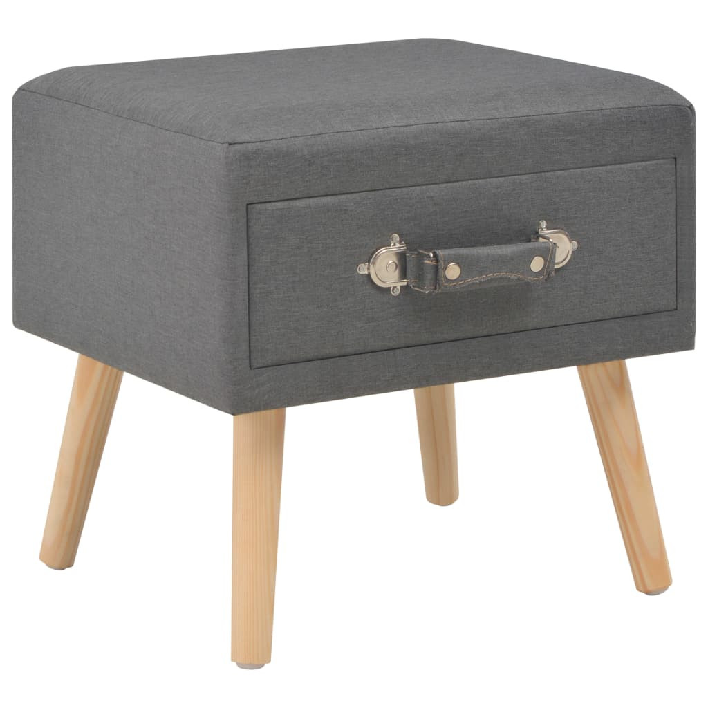 vidaXL Nachttisch Dunkelgrau 40x35x40 Stoff
