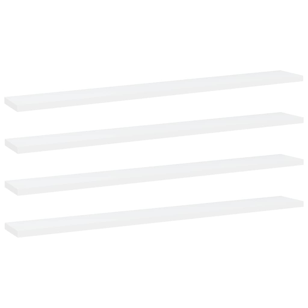 vidaXL Bücherregal-Bretter 4 Stk. Weiß 80x10x1,5 cm Holzwerkstoff