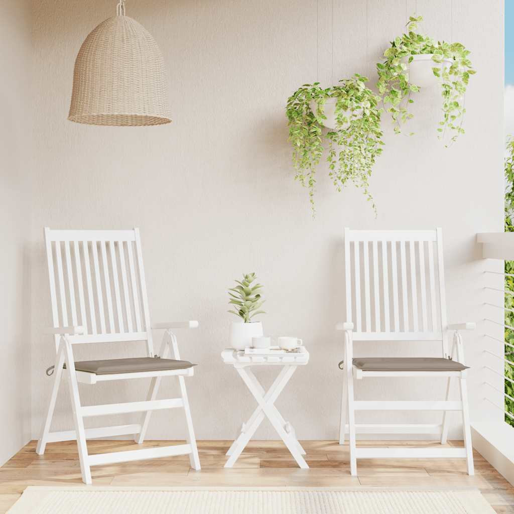 vidaXL Gartenstuhl-Kissen 2 Stk. Taupe 50x50x4 cm Oxford-Gewebe
