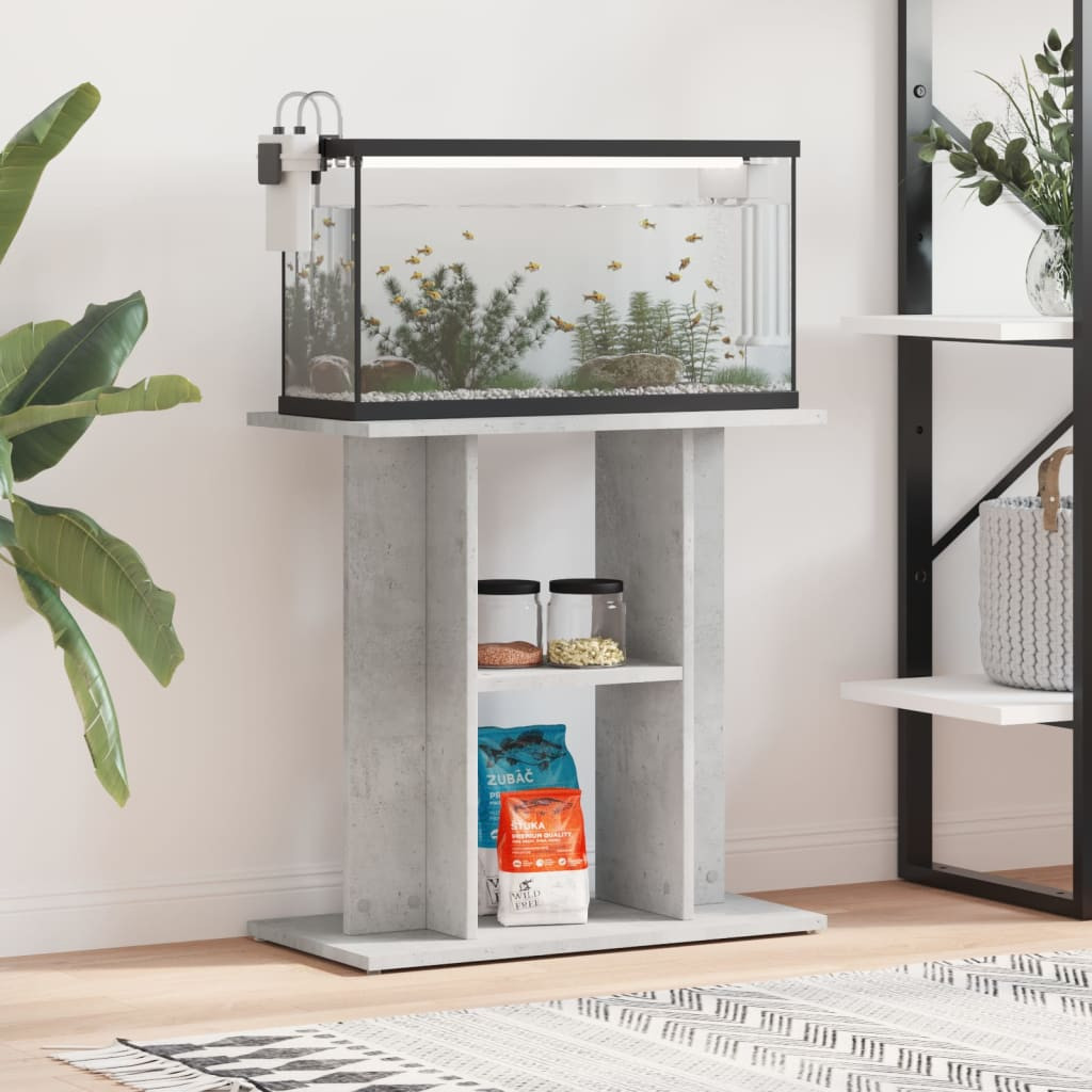 vidaXL Aquariumständer Betongrau 60 x 30 x 60 cm Holzwerkstoff