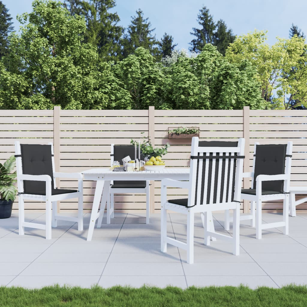 vidaXL Gartenstuhlauflagen für Niedriglehner 4 Stk. Schwarz 100x50x3cm