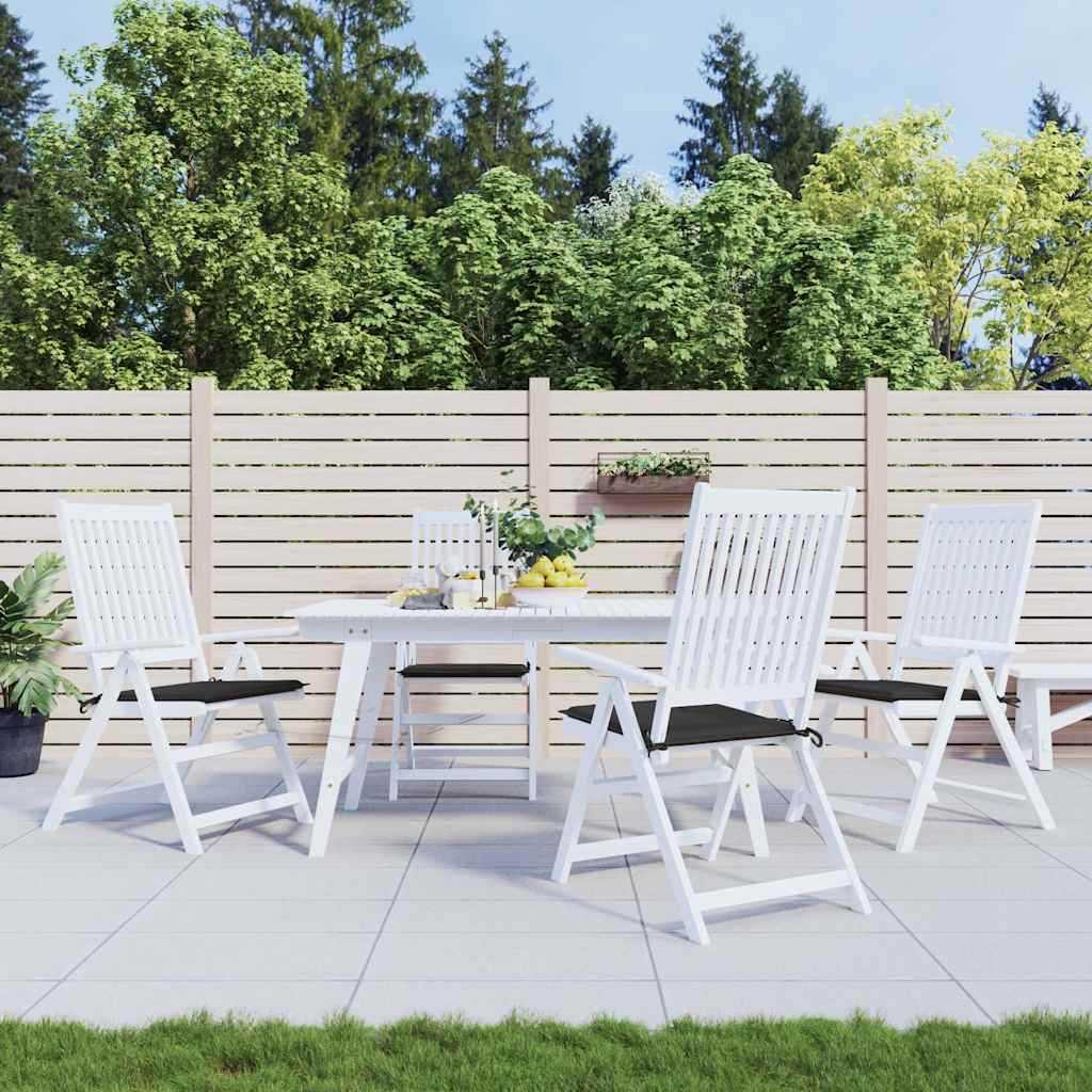 vidaXL Gartenstuhl-Kissen 4 Stk. Schwarz 40x40x3 cm Oxford-Gewebe