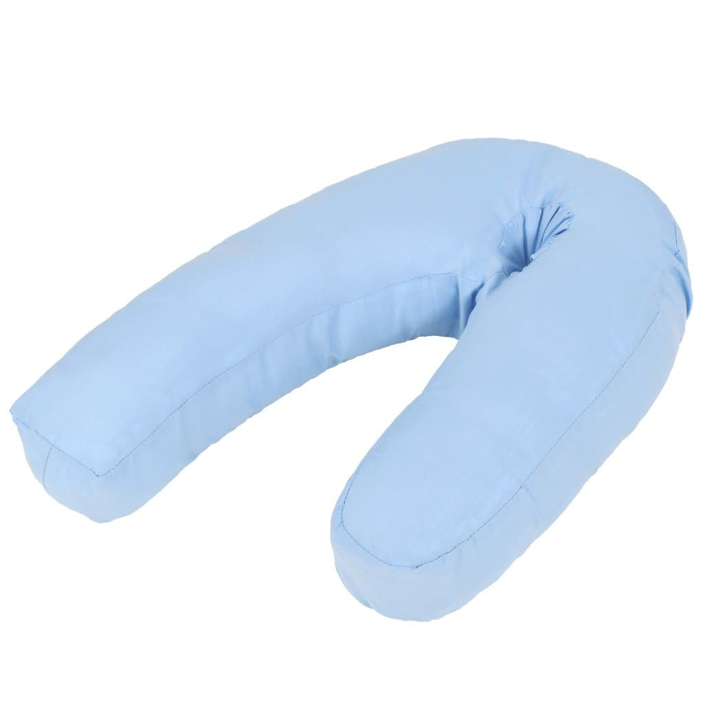 vidaXL Schwangerschaftskissen J-förmig 54x(36-43) cm Blau
