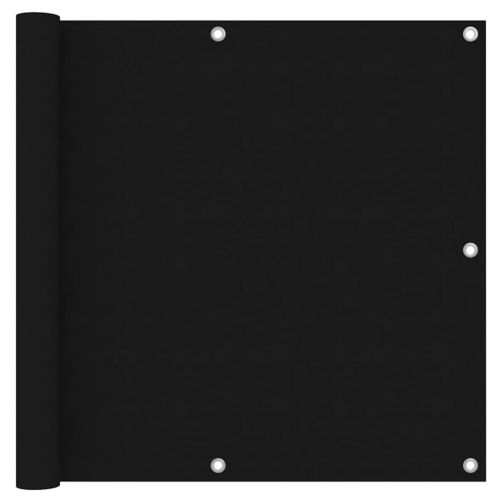 vidaXL Balkon-Sichtschutz Schwarz 90x300 cm Oxford-Gewebe