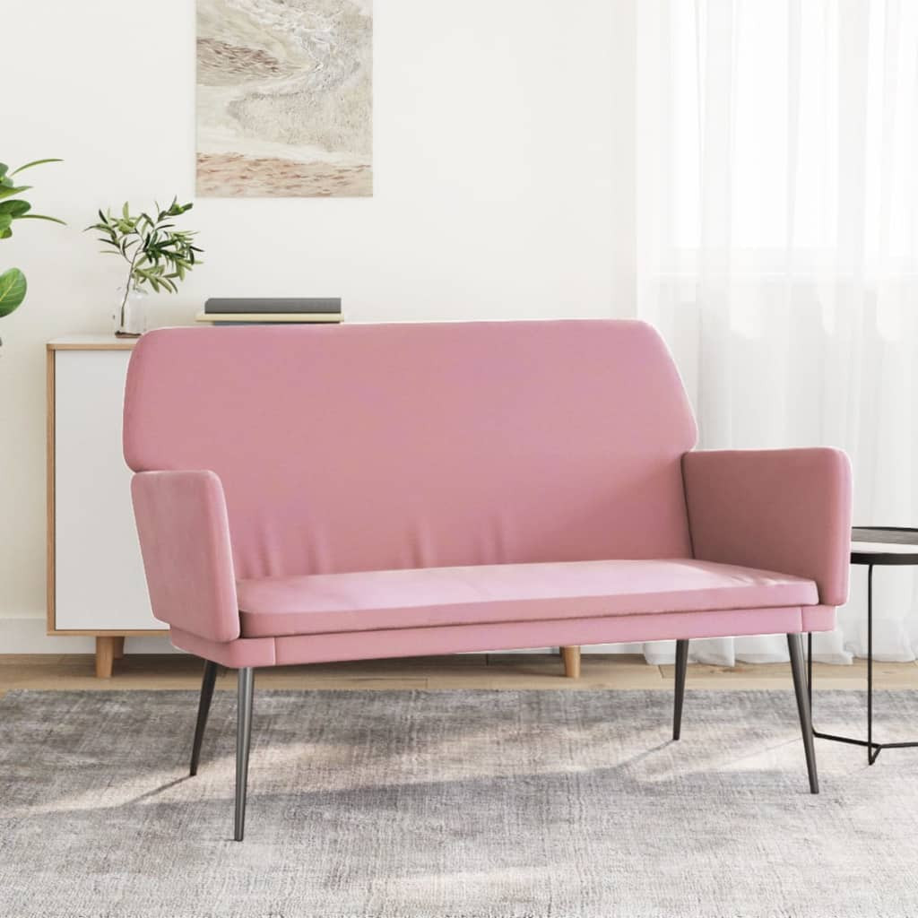 vidaXL Sitzbank Rosa 108x79x79 cm Samt