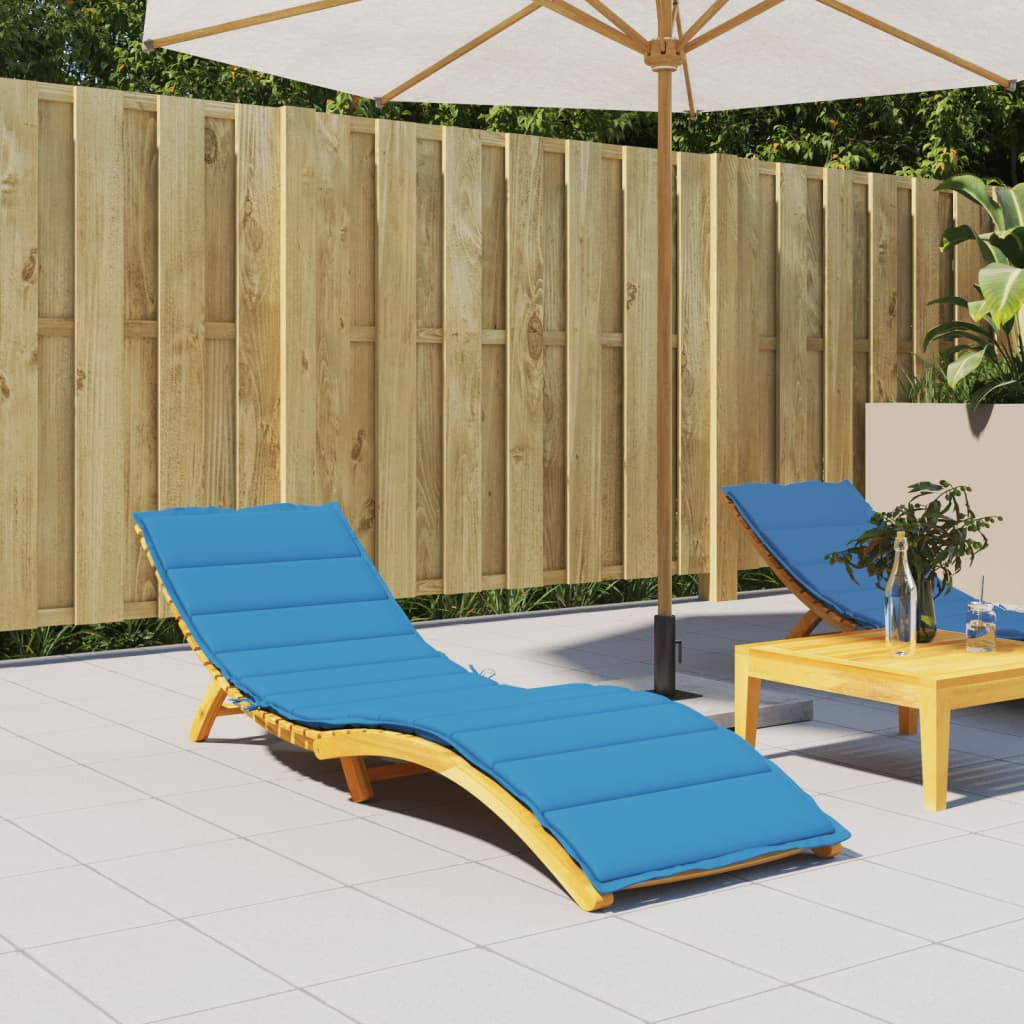 vidaXL Sonnenliegen-Auflage Blau 200x70x3 cm Oxford-Gewebe