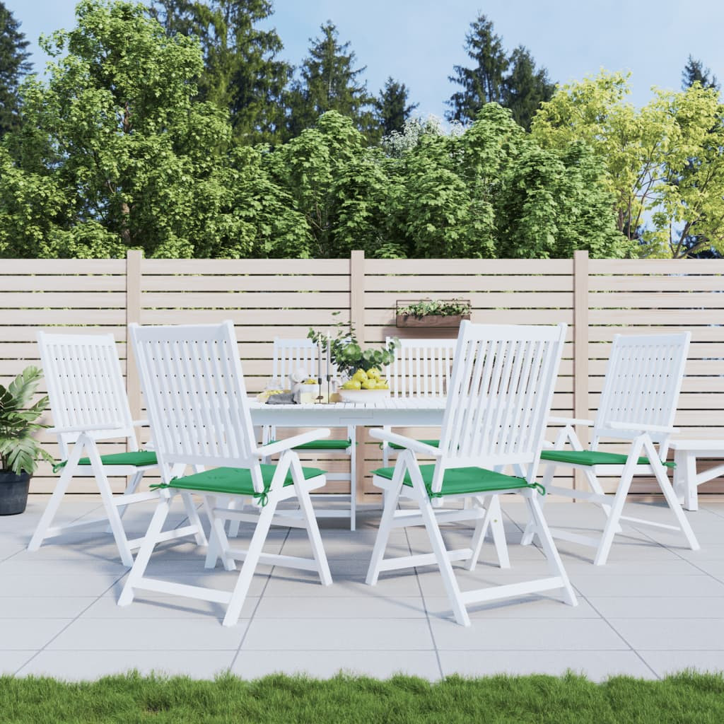 vidaXL Gartenstuhl-Kissen 6 Stk. Grün 50x50x4 cm Oxford-Gewebe