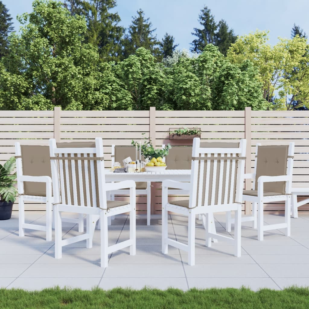 vidaXL Gartenstuhlauflagen für Niedriglehner 6 Stk. Taupe 100x50x3 cm