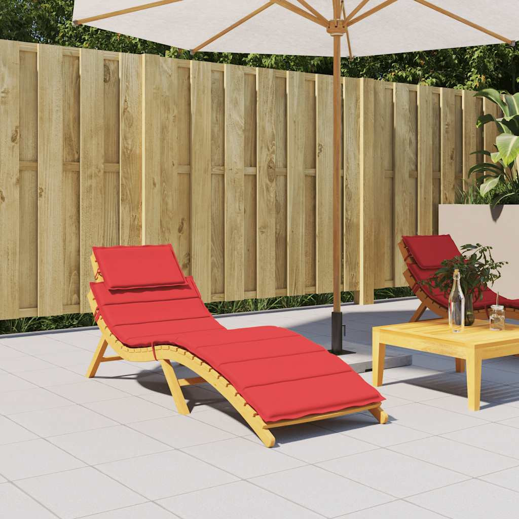 vidaXL Sonnenliegen-Auflage Rot 186x58x4 cm Oxford-Gewebe