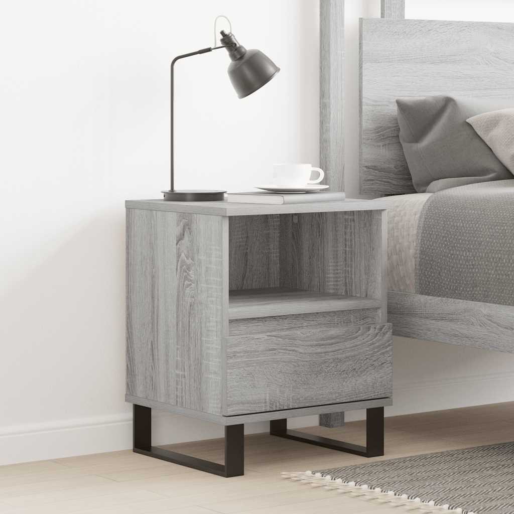 vidaXL Nachttisch Grau Sonoma 40x35x50 cm Holzwerkstoff