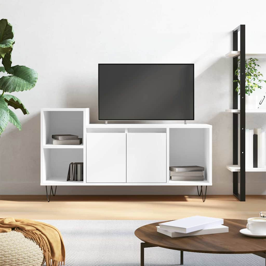 vidaXL TV-Schrank Weiß 100x35x55 cm Holzwerkstoff