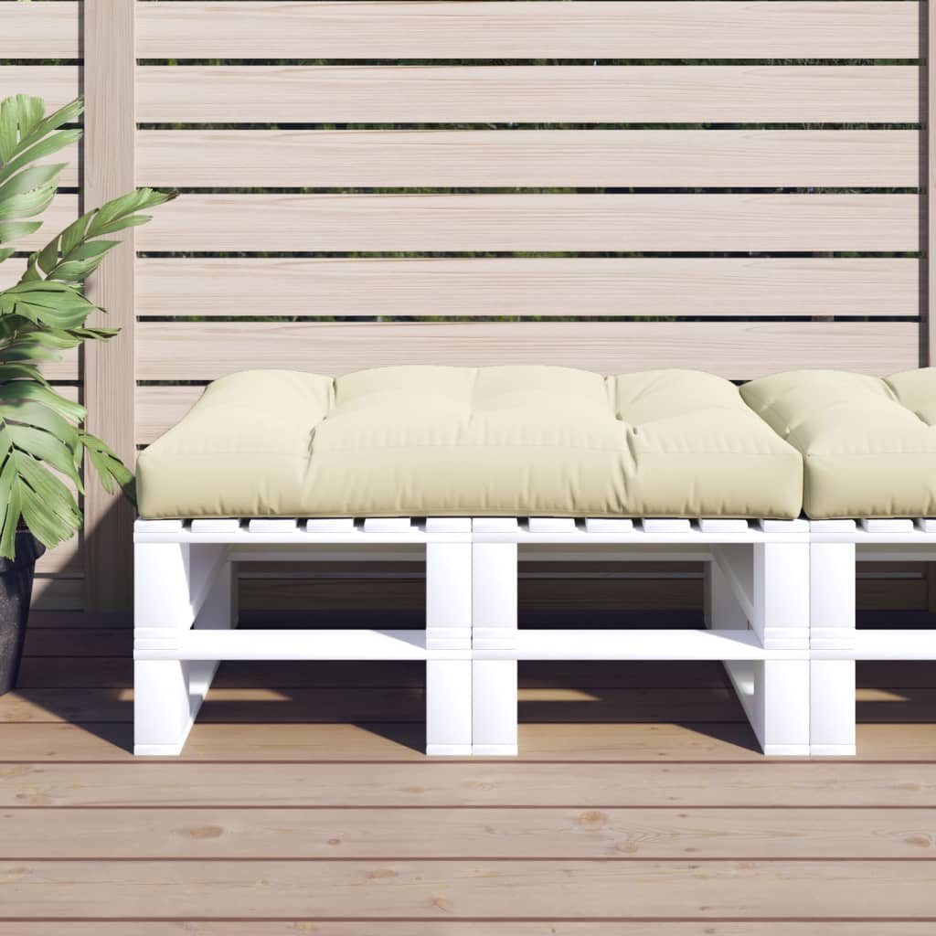 vidaXL Palettenkissen Creme 120x80x12 cm Stoff