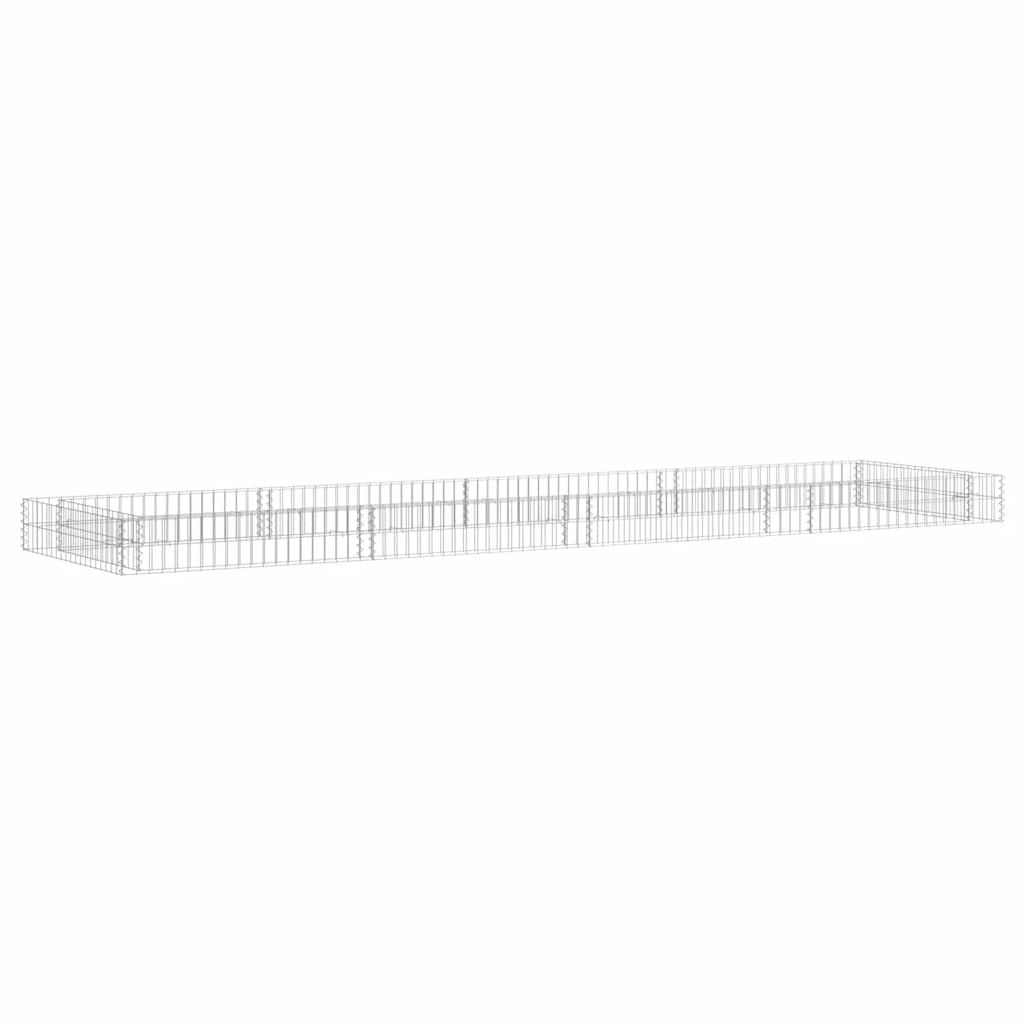 vidaXL Gabionen-Hochbeet Verzinkter Stahl 400x100x20 cm
