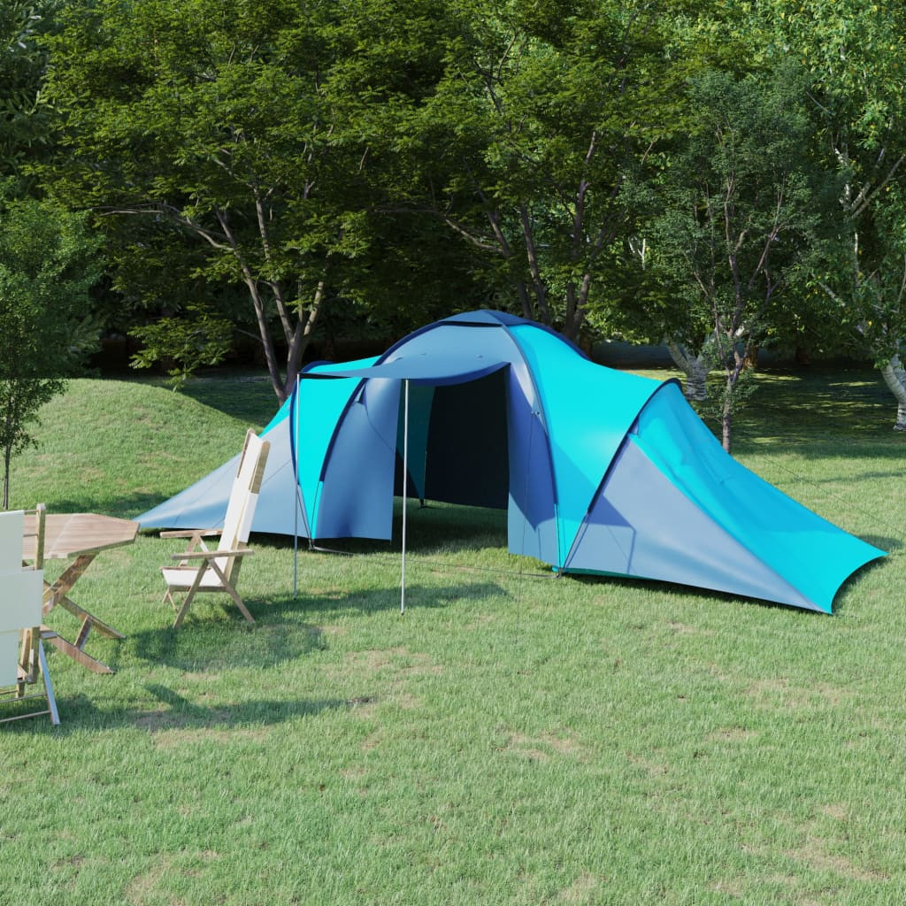 vidaXL Campingzelt 6 Personen Blau und Hellblau