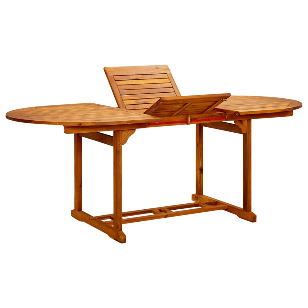 vidaXL Gartentisch (150-200)x100x75 cm Massivholz Akazie