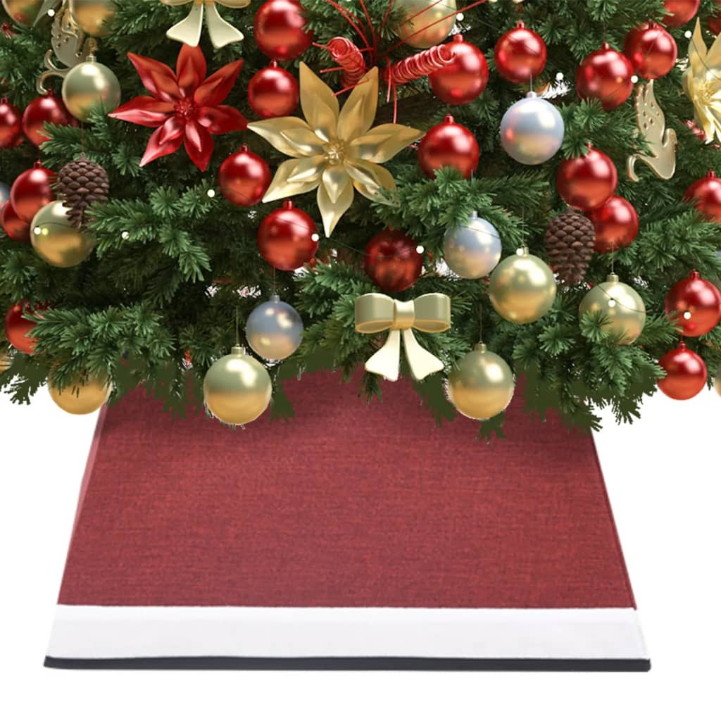 vidaXL Weihnachtsbaumrock Rot und Weiß 48x48x25 cm