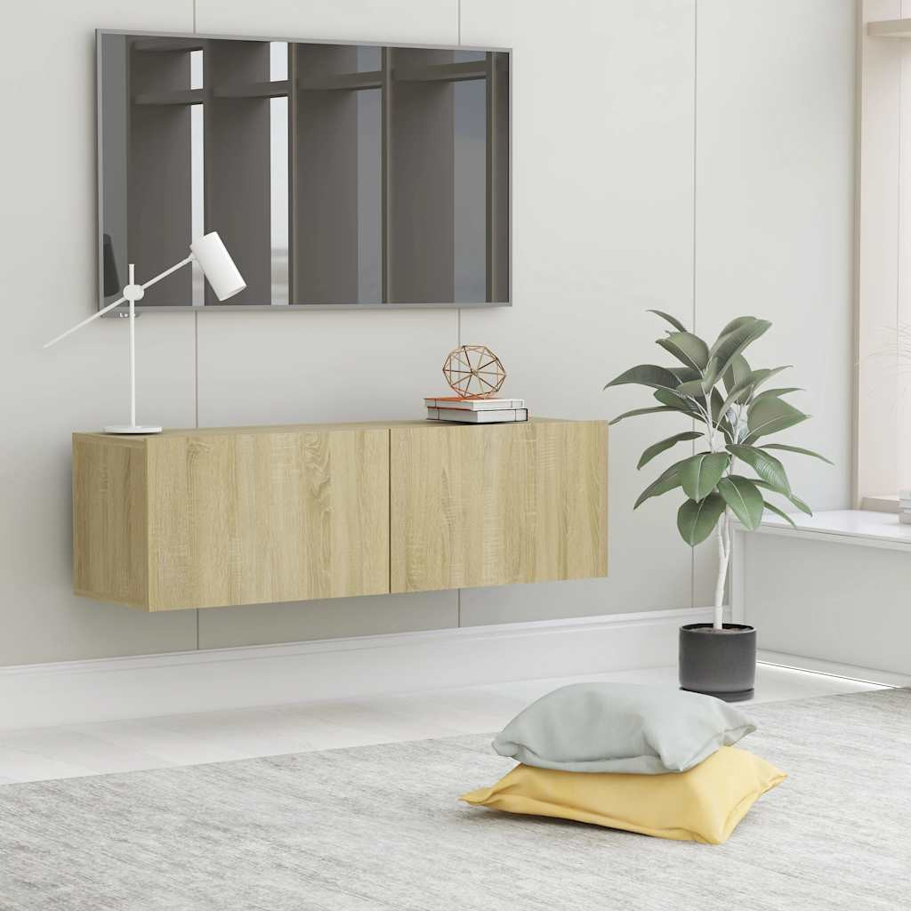 vidaXL TV-Schrank Sonoma-Eiche 100x30x30 cm Holzwerkstoff