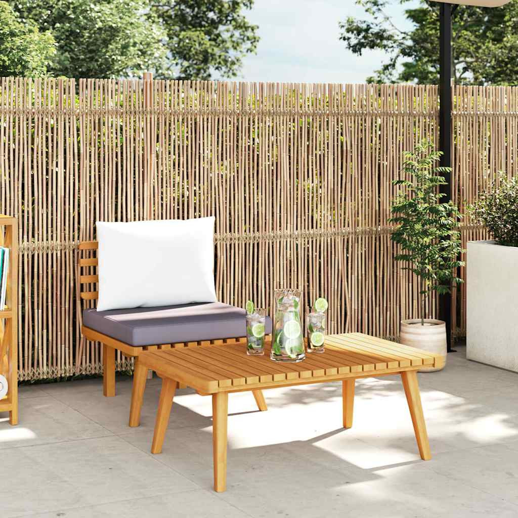 vidaXL 2-tlg. Garten-Lounge-Set mit Kissen Massivholz Akazie