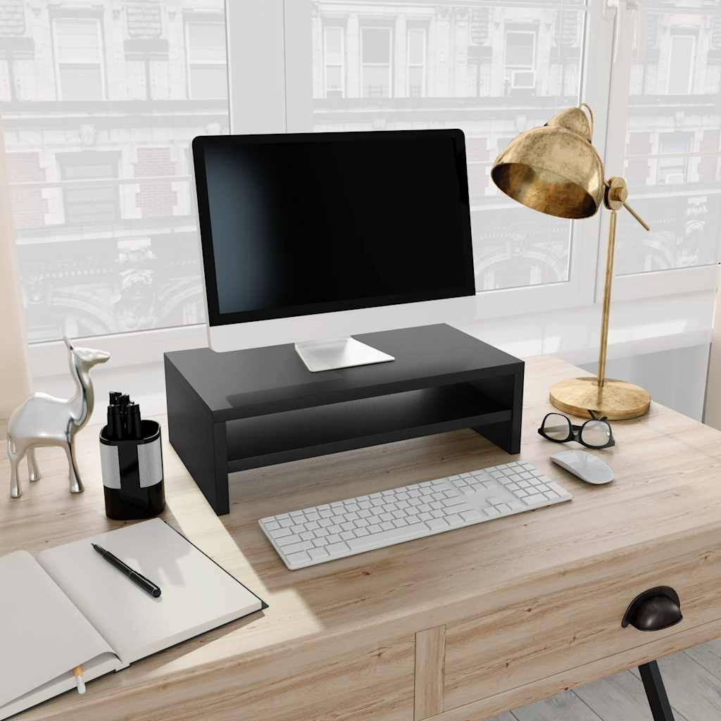 vidaXL Monitorständer Schwarz 42x24x13 cm Holzwerkstoff