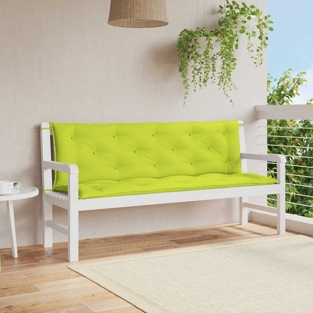 vidaXL Gartenbank-Auflage Hellgrün 150x(50+50)x7 cm Oxford-Gewebe