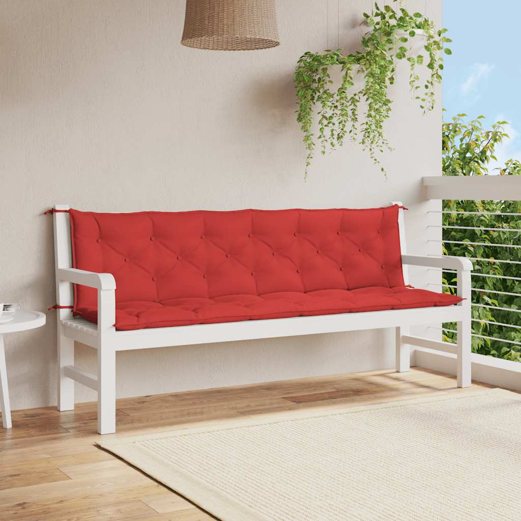 vidaXL Gartenbank-Auflage Rot 200x(50+50)x7 cm Oxford-Gewebe